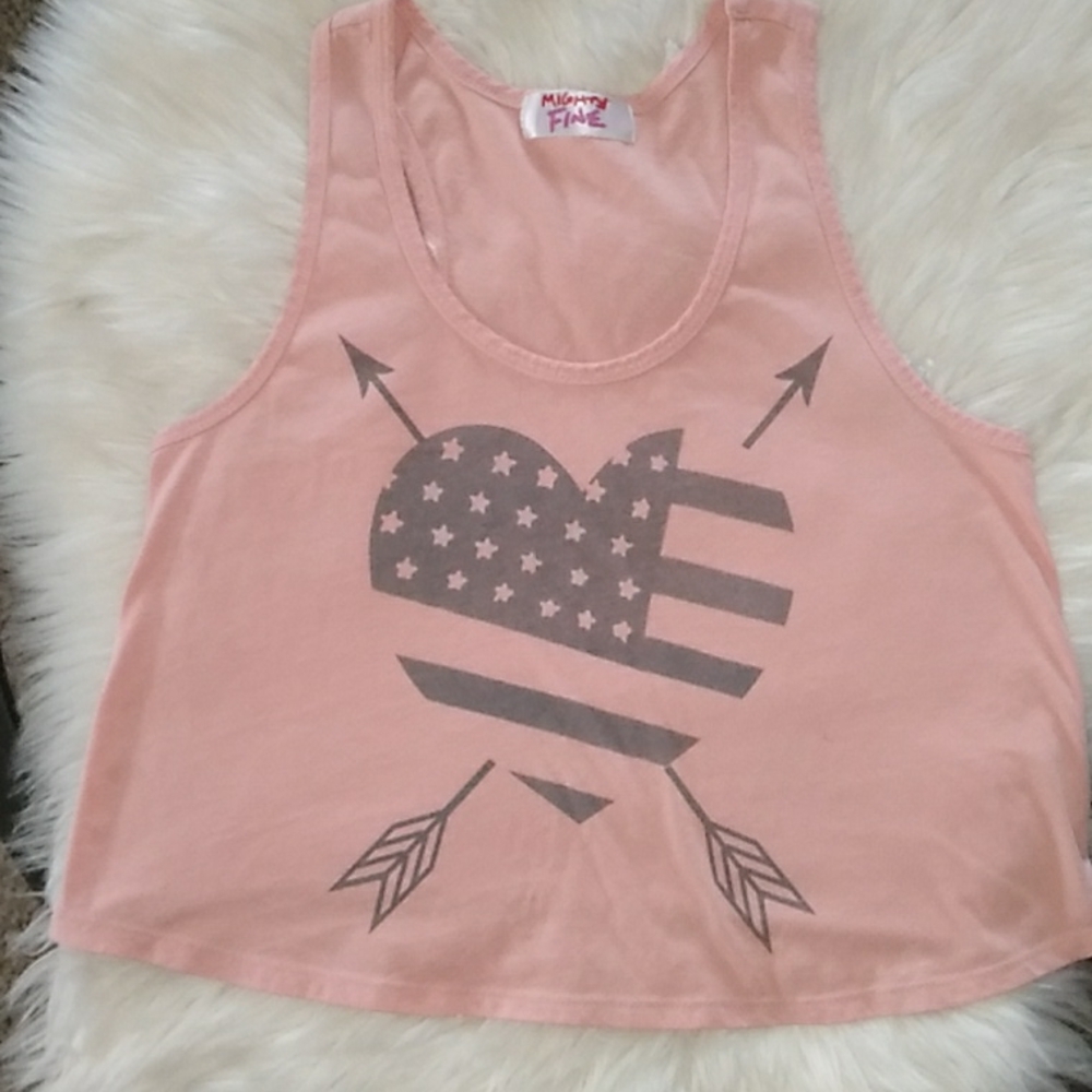 Mighty Fine | Peach Racerback Top